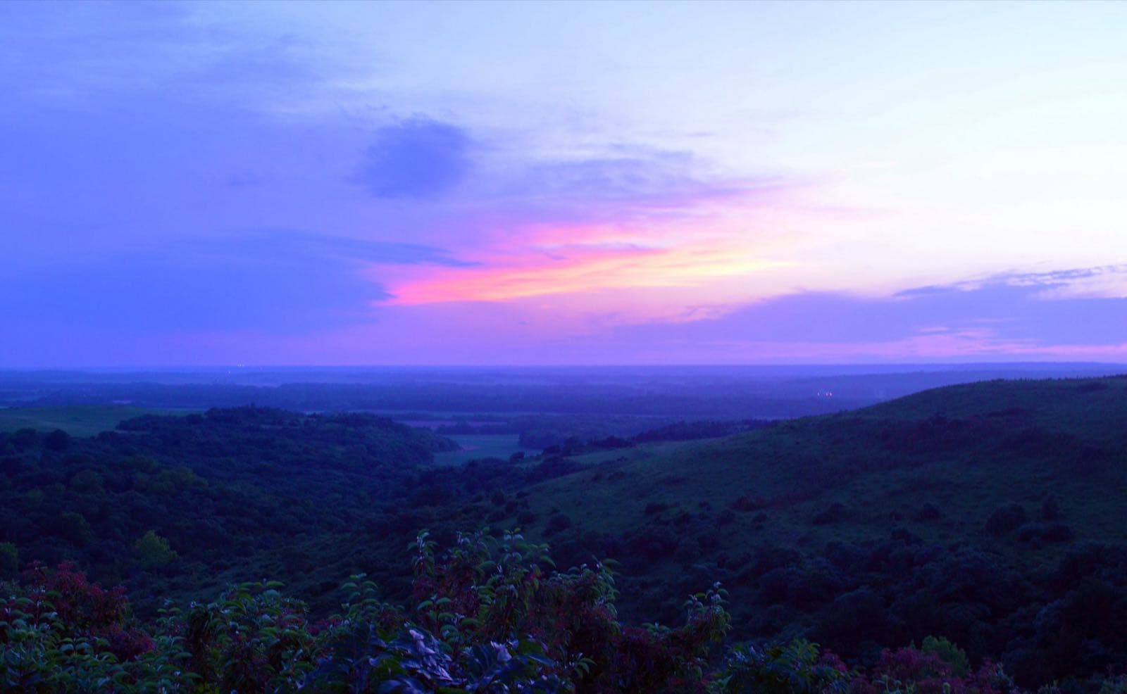 Sunset over the Konza Prairie, Kansas